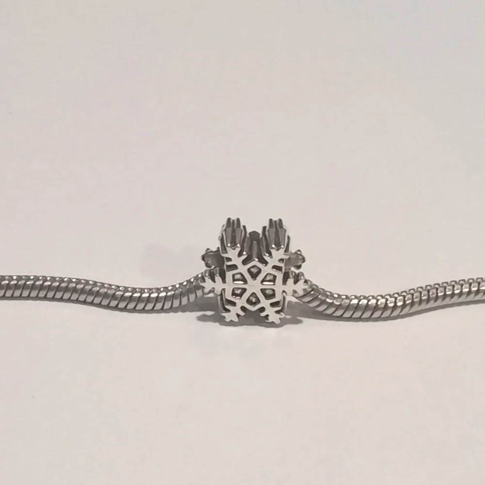 Silver‎ Snowflake Charm for Pandora Style Bracelet